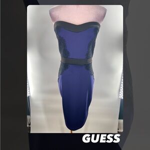 EUC Guess Sweetheart Neckline Strapless Dress